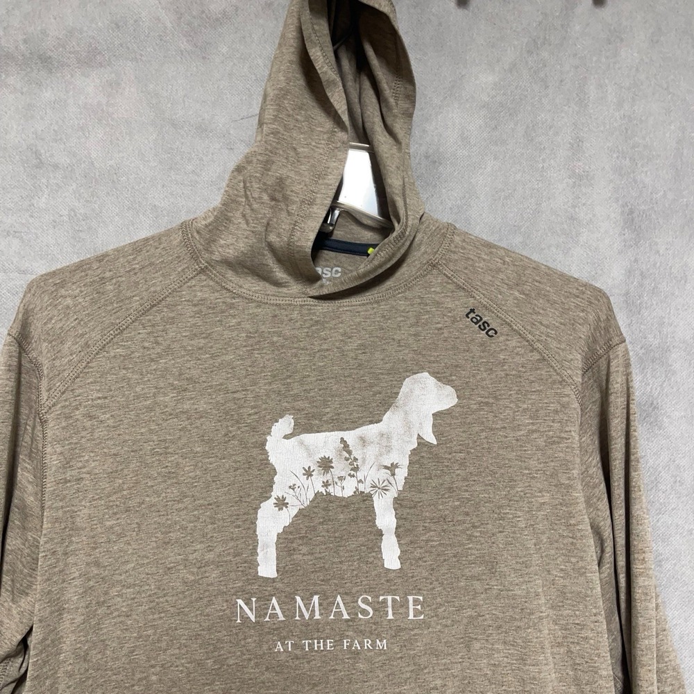 Tasc Hoodie Men S Beige‎ Bamboo Organic Cotton Performance Lightweight Pullover